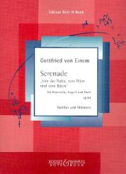 Einem, Gottfried von: Serenade op.84 für Klarinette, Fagott, Horn, Partitur und Stimmen 