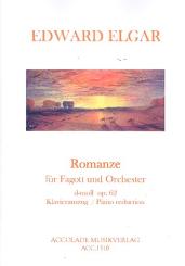 Elgar, Edward: Romanze op.62 für Fagott und Orchester für Fagott und Klavier, Klavierauszug 