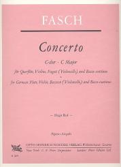 Fasch, Johann Friedrich: Concerto C-Dur  für Flöte, Violine, Fagott (Violoncello) und Bc 