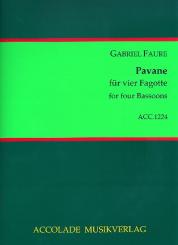 Fauré, Gabriel Urbain: Pavane für 4 Fagotte, Partitur und Stimmen 