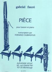 Fauré, Gabriel Urbain: Piece pour basson et piano  