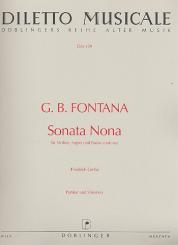 Fontana, Giovanni Battista: Sonata nona für Violine, Fagott und Bc 