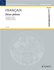 Francaix, Jean: 2 Pieces für Fagott und Klavier (1996) 