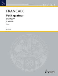 Francaix, Jean: Petit quatuor für 2 Oboen, 2 Klarinetten, 2 Hörner und 2 Fagotte, Partitur und Stimmen 