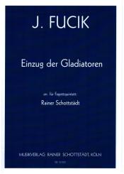 Fucik, Julius: Einzug der Gladiatoren für 4 Fagotte und Kontrafagott, Partitur und Stimmen 