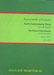 Gébauer, Francois-Réné: 6 Duos concertants op.3 Band 2 für 2 Fagotte, Partitur und Stimmen 