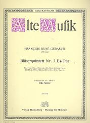 Gébauer, Francois-Réné: Quintett Es-Dur Nr.2 für Flöte, Oboe, Klarinette, Horn und Fagott, Stimmen 