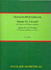 Gébauer, Francois-Réné: Sonate d-Moll Nr.3 für Fagott und Bc 
