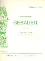Gébauer, Francois-Réné: Trio F-Dur Nr.3 für Klarinette, Horn und Fagott Stimmen 