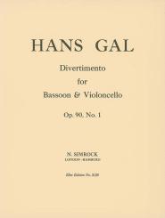 Gál, Hans: Divertimento op.90,1 für Violoncello und Fagott, 2 Spielpartituren 