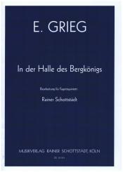 Grieg, Edvard Hagerup: in der Halle des Bergkönigs für 5 Fagotte, Partitur und Stimmen 