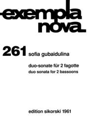 Gubaidulina, Sofia: Duo-Sonate  für 2 Fagotte, Partitur und Stimmen 