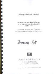 Händel, Georg Friedrich: Grobschmied-Variationen HWV430 für Oboe, Fagott und Cembalo, Stimmen 