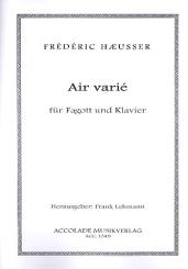 Häusser, Frédéric: Air varié für Fagott und Klavier  