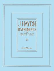 Haydn, Franz Joseph: Divertimento für Flöte, Oboe, Klarinette, Horn und Fagott, Partitur und Stimmen 