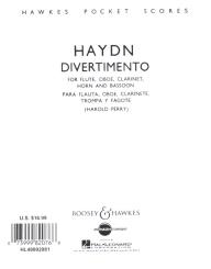 Haydn, Franz Joseph: Divertimento für Flöte, Oboe, Klarinette, Horn und Fagott, Studienpartitur 