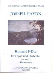Haydn, Franz Joseph: Konzert F-Dur  für Fagott und Orchester, Klavierauszug 