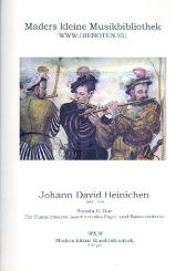 Heinichen, Johann David: Triosonate G-Dur für Traversflöte, Fagott und Bc, Partitur und Stimmen 