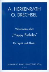 Herkenrath, Andreas: Variationen über Happy Birthday für Fagott und Klavier 