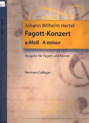 Hertel, Johann Wilhelm: Konzert a-Moll für Fagott und Orchester, für Fagott und Klavier 