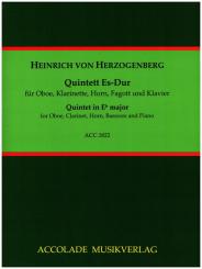 Herzogenberg, Heinrich Freiherr von: Quintett Es-Dur für Oboe, Klarinette, Horn, Fagott und Klavier, Partitur und Stimmen 