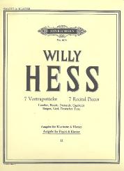 Hess, Willy: 7 Vortragsstücke Band 2 für Fagott und Klavier 