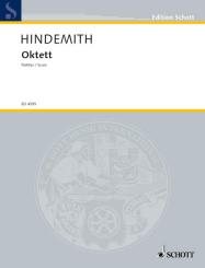 Hindemith, Paul: Oktett für Klarinette, Fagott, Horn, Violine, 2 Violen, Violoncello und Kontr, Studienpartitur 