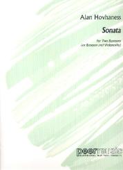 Hovhannes, Alan: Sonata op.266 für 2 Fagotte (Violoncello und Fagott), 2 Spielpartituren 