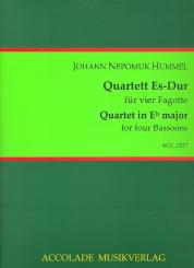 Hummel, Johann Nepomuk: Quartett Es-Dur für 4 Fagotte, Partitur und Stimmen 