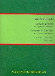 Jiránek, Frantisek: Konzert g-Moll für Fagott und Streicher für Fagott und Klavier 