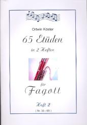 Köster, Ortwin: 65 Etüden Band 2 (Nr.35-65) für Fagott 