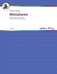 Kaegi, Werner: Miniaturen für Oboe, Fagott und Cembalo, Partitur und Stimmen 