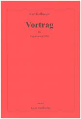 Kolbinger, Karl: Vortrag für Fagott 
