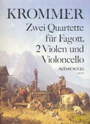 Krommer, Franz Vinzenz: 2 Quartette op.46 für Fagott, 2 Violen und Violoncello, Stimmen 