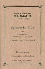 Krommer, Franz Vinzenz: Sextett Es-Dur für 2 Klarinetten, 2 Hörner und 2 Fagotte, Partitur und Stimmen 