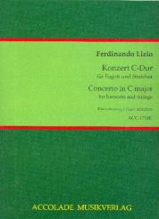 Lizio, Ferdinando: Konzert C-Dur für Fagott und Streicher für Fagott und klavier 