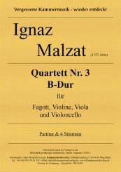 Malzat, Ignaz: Quartett Nr.1 F-Dur für Fagott, Violine, Viola und Violoncello, Partitur und Stimmen 