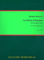 Marais, Marin: Les folies d'Espagne  für Fagott 