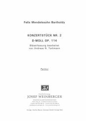 Mendelssohn-Bartholdy, Felix: Konzertstück d-Moll Nr.2 op.114 für 9 Bläser (Fagott/Kontrafagott ad lib), Partitur 