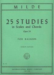 Milde, Ludwig: 25 Studies op.24 (in scales and chords) for bassoon 