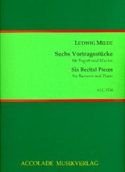 Milde, Ludwig: 6 Vortragsstücke für Fagott und Klavier 
