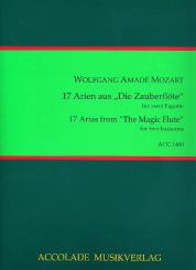 Mozart, Wolfgang Amadeus: 17 Arien aus Die Zauberflöte für 2 Fagotte, 2 Spielpartituren 