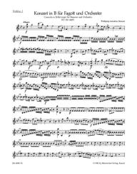 Mozart, Wolfgang Amadeus: Konzert B-Dur KV191 für Fagott und Orchester, Violine 1 