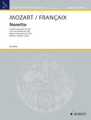 Mozart, Wolfgang Amadeus: Nonetto für Oboe, Klarinette in B, Horn in Es, Fagott, 2 Violinen, Viola, Viol, Partitur 