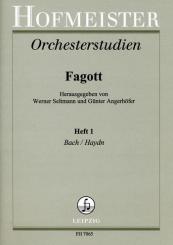 Orchesterstudien Band 1: Bach und Haydn für Fagott 