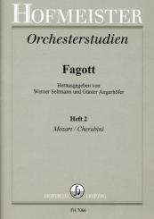Orchesterstudien für Fagott Band 2 Mozart und Cherubini 