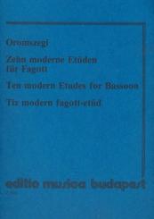 Oromszegi, Otto: 10 moderne Etüden für Fagott  