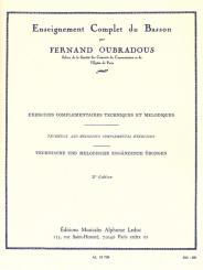 Oubradous, Fernand: Exercises complémentaires techniques et melodiques vol.3, pour basson 