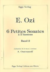 Ozi, Etienne: 6 petites sonates vol.2 pour 2 bassons, partition et parties 
