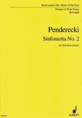 Penderecki, Krzysztof: SINFONIETTA NR.2 FUER KLARINETTE UND STREICH-, ORCHESTER,  PARTITUR 
